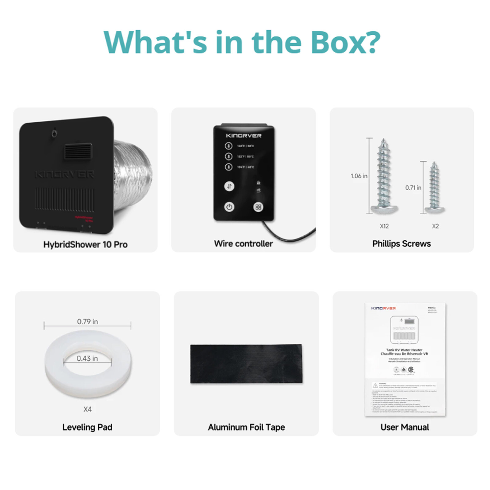 10 Gallon RV Water Heater Gas & Electric Tank for Suburban 10/12Gal. w/Anode Rod