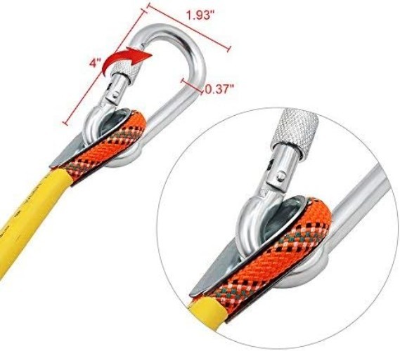 High-Performance Polyester Static Climbing Rope 32ft - 3300lbs Strength