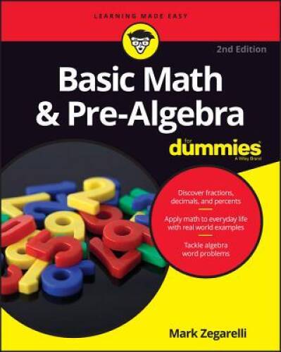 Basic Math and Pre-Algebra For Dummies - Paperback - VERY GOOD