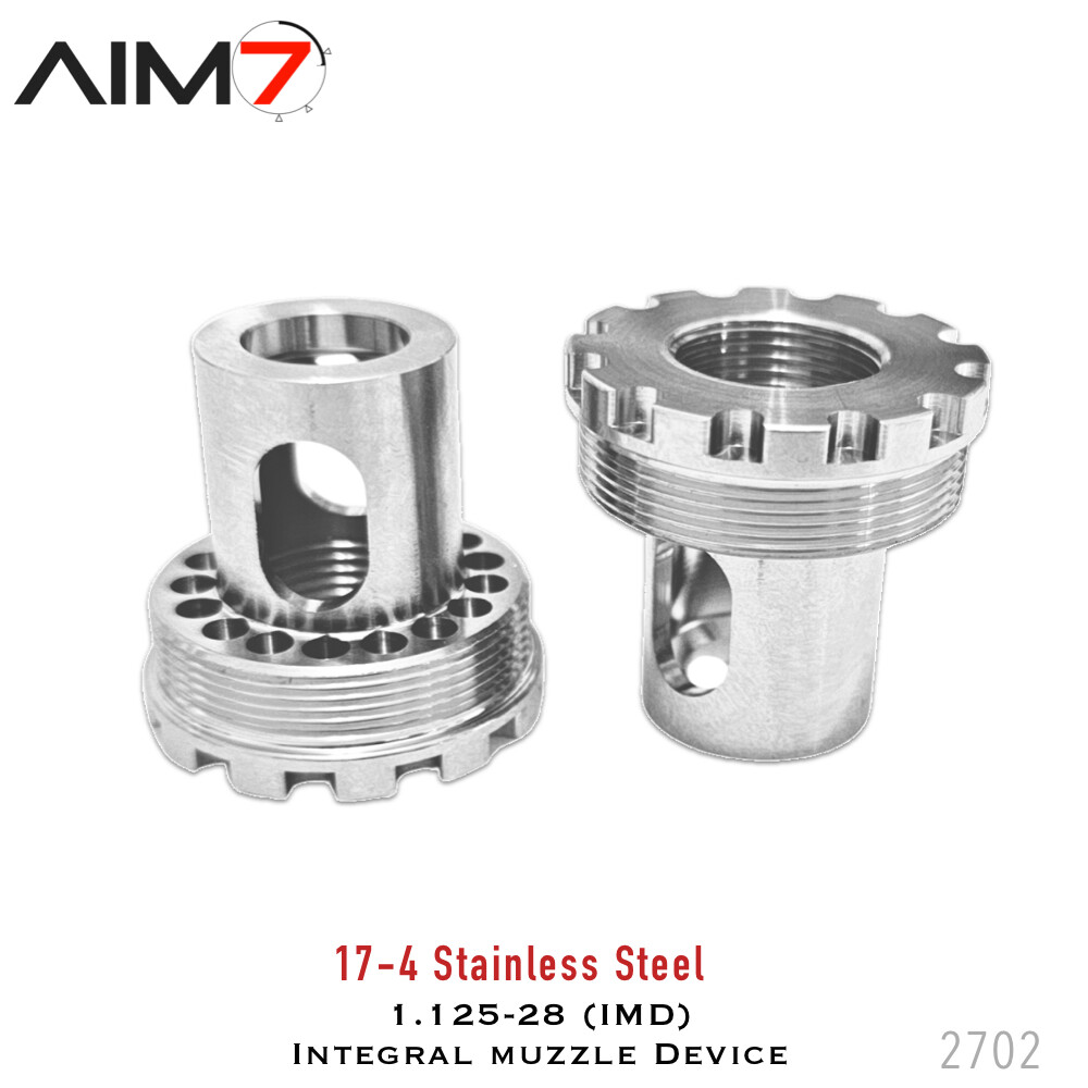 AIM 7 Integral Muzzle Device (IMD) Thread Mount 1.125×28 ALPHA 5/8X24 TPI