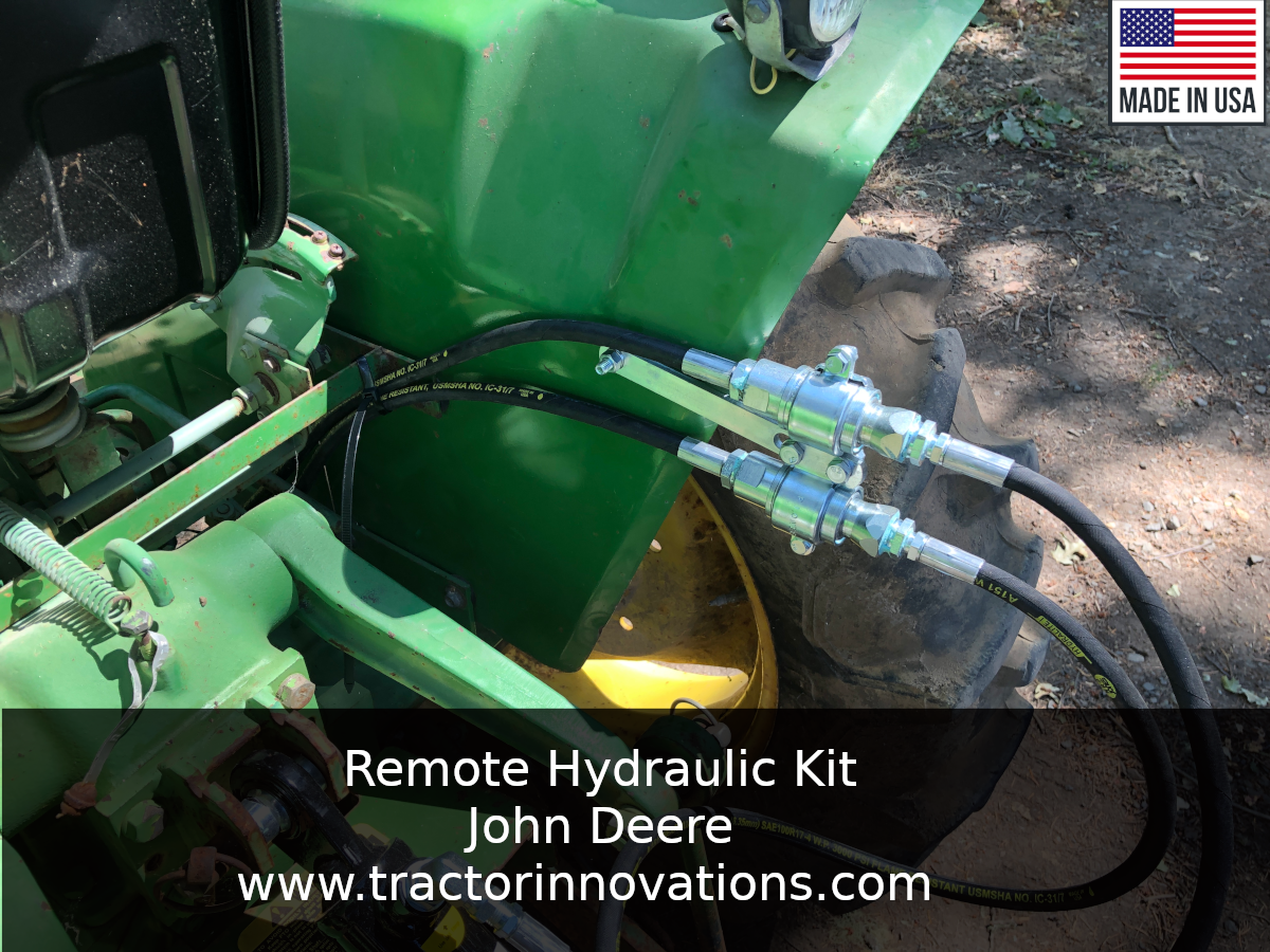 Remote Hydraulic Kit - John Deere 2, 3, 4 Series Tractors–Simple 15 min. install