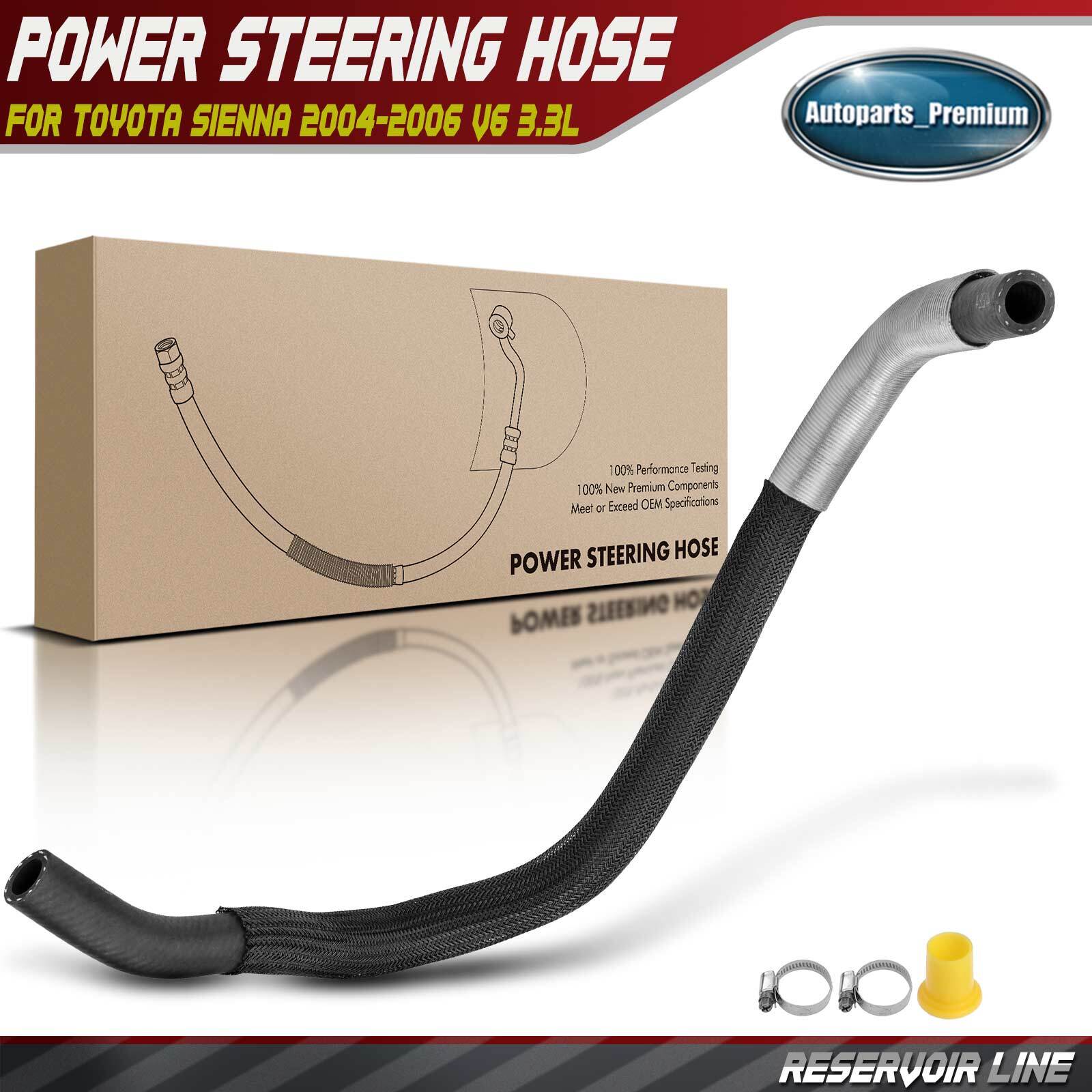 Power Steering Reservoir Line Hose Assembly for Toyota Sienna 2004-2006 V6 3.3L