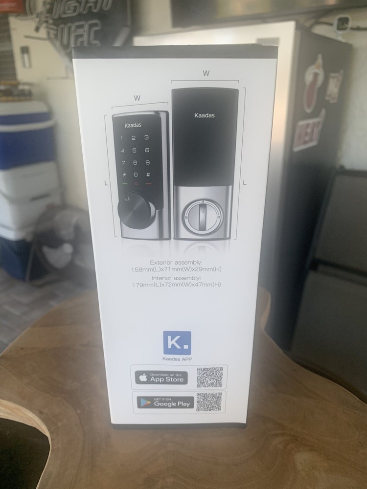 Kaadas RX-C Deadbolt Smart Lock Satin Nickel Bluetooth PIN Code Key