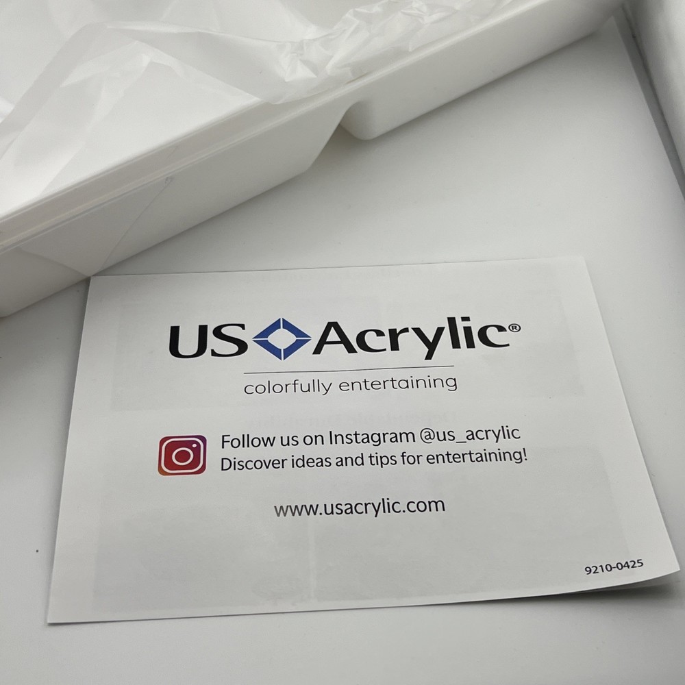 US Acrylic Serving/Snack Trays 4Pcs