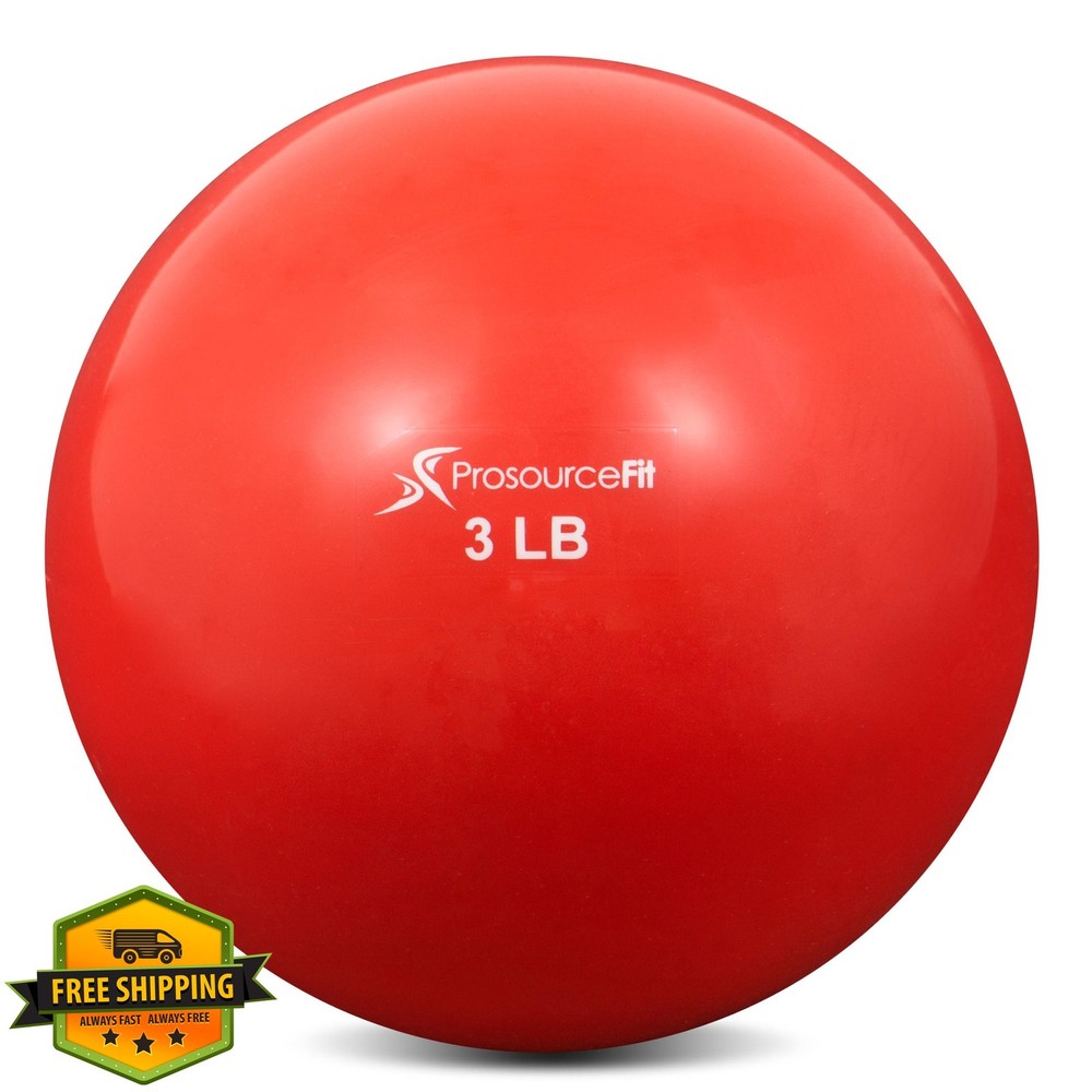 ProsourceFit Weighted Toning Exercise Balls Pilates Yoga 2lb-8lb Coded