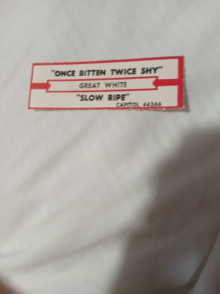 Great white-once bitten jukebox title strip