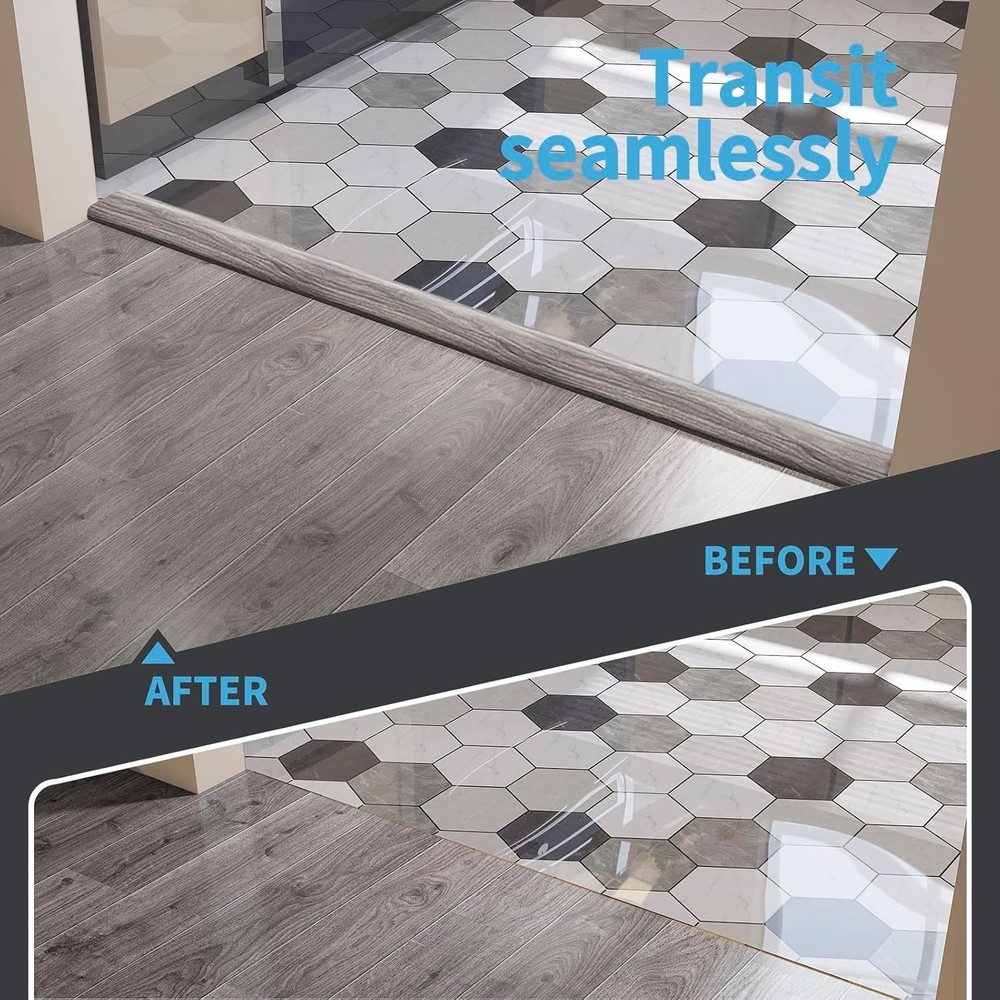 Versatile 4FT Self-Adhesive Floor Transition Strip for Seamless Gap Coverage