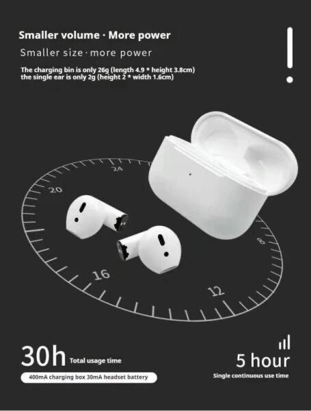 Original Earphone Super Mini Earbud Pro 5S Earbud TWS Earbud with Charging Case