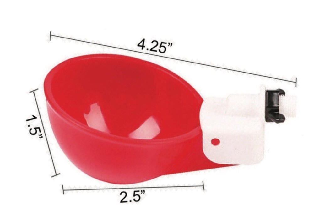Automatic Water Cups Poultry Drinker Waterer Chicken Ducks Quail Drinking 20pcs