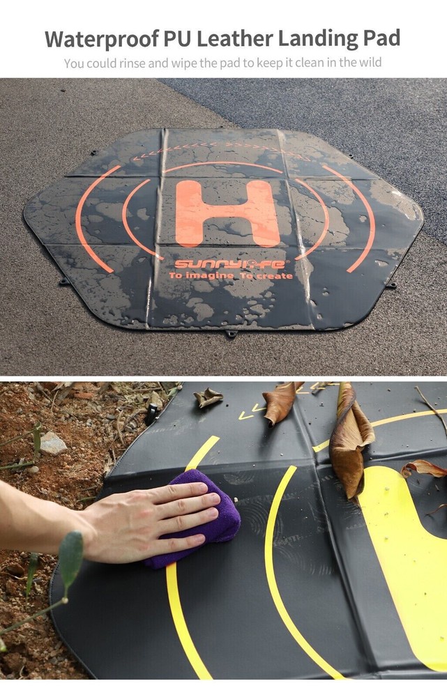 110cm Fast Fold Leather Universal DJI Drone Landing Pad