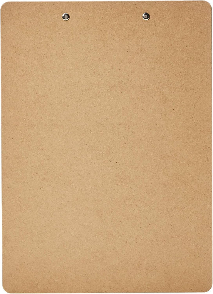 Hardboard Office Clipboard, 6-Pack, Brown