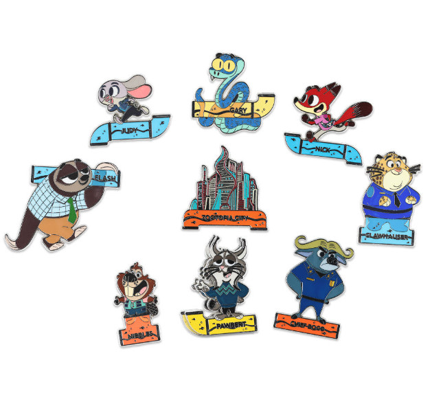 Zootopia Random Badge Keyring Blind BOX (NO CHOOSE) 9pieces