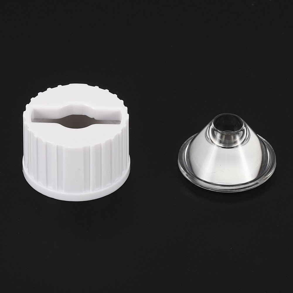 20mm LED Lens 45 Degree with Plastic Support, 20 Set, White/Transparent