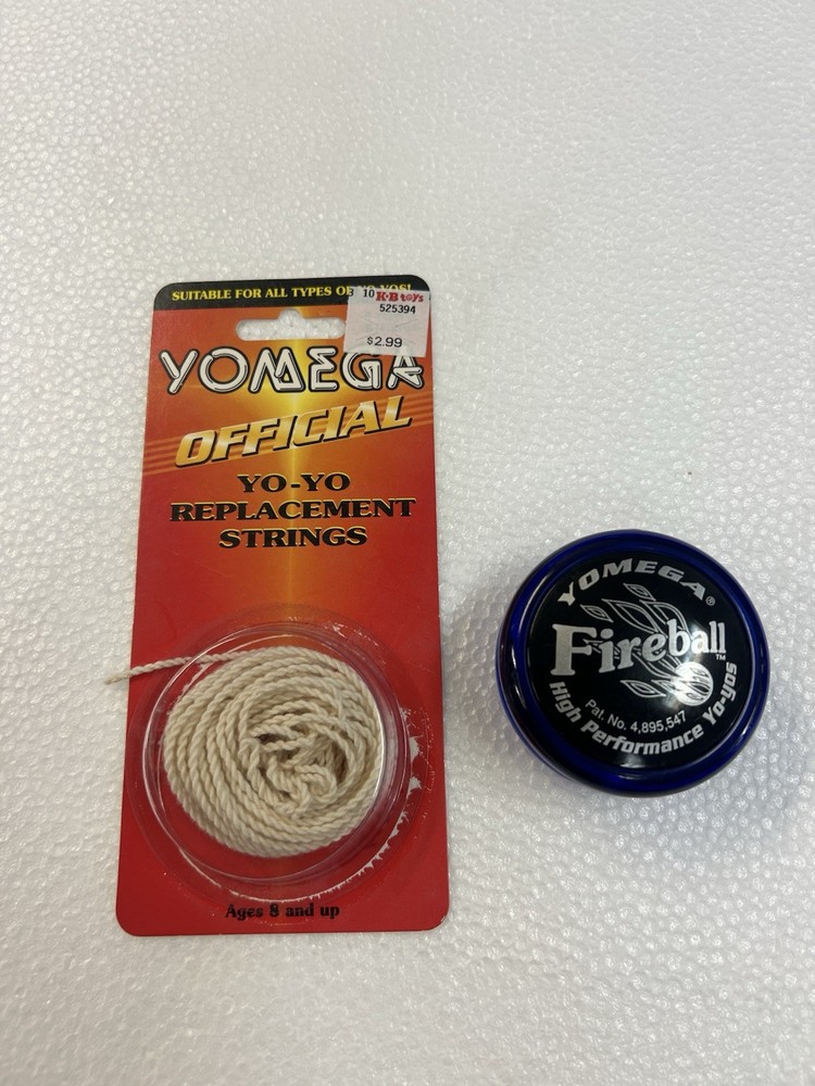 Vintage Yomega Yo-Yo Corp Fireball High Performance Blue REPLACEMENT STRING NOS
