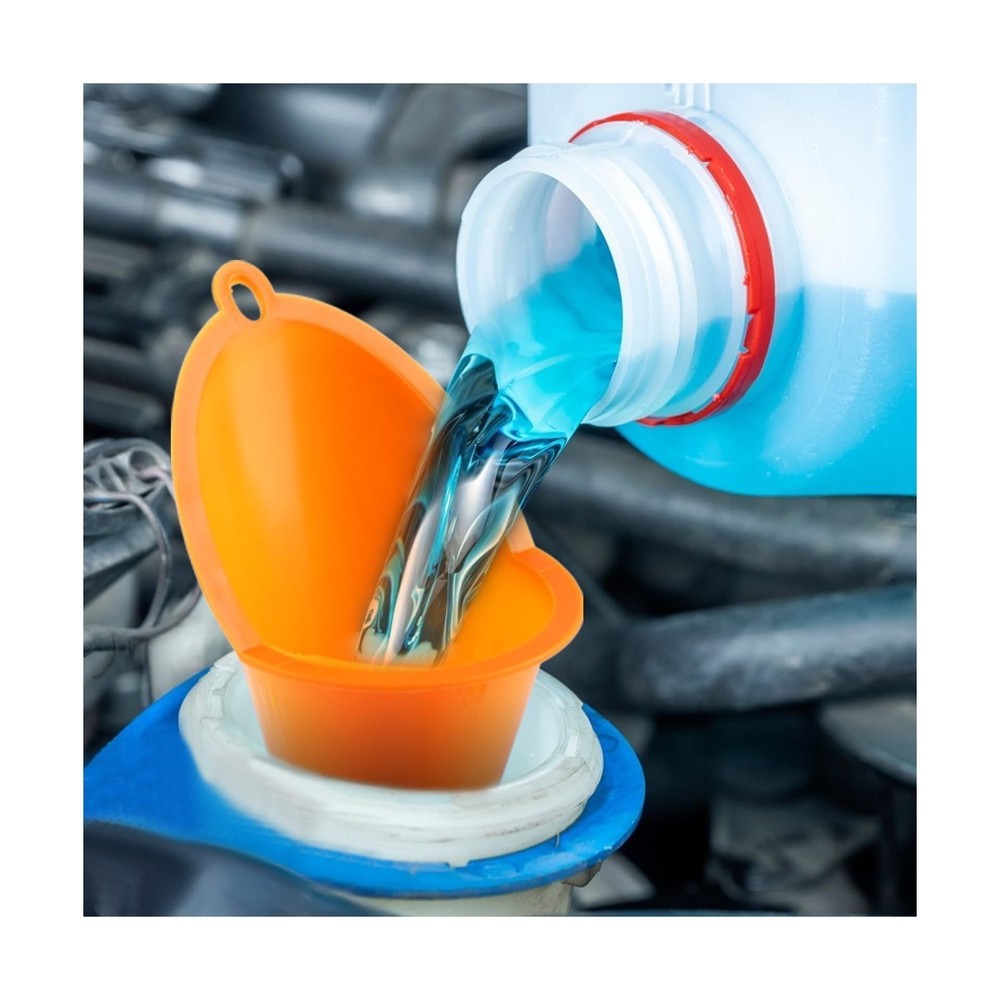 Long Neck Oil Funnel Set, 4Pcs, Multi-Function, for Fuel, Diesel & Engine Oil