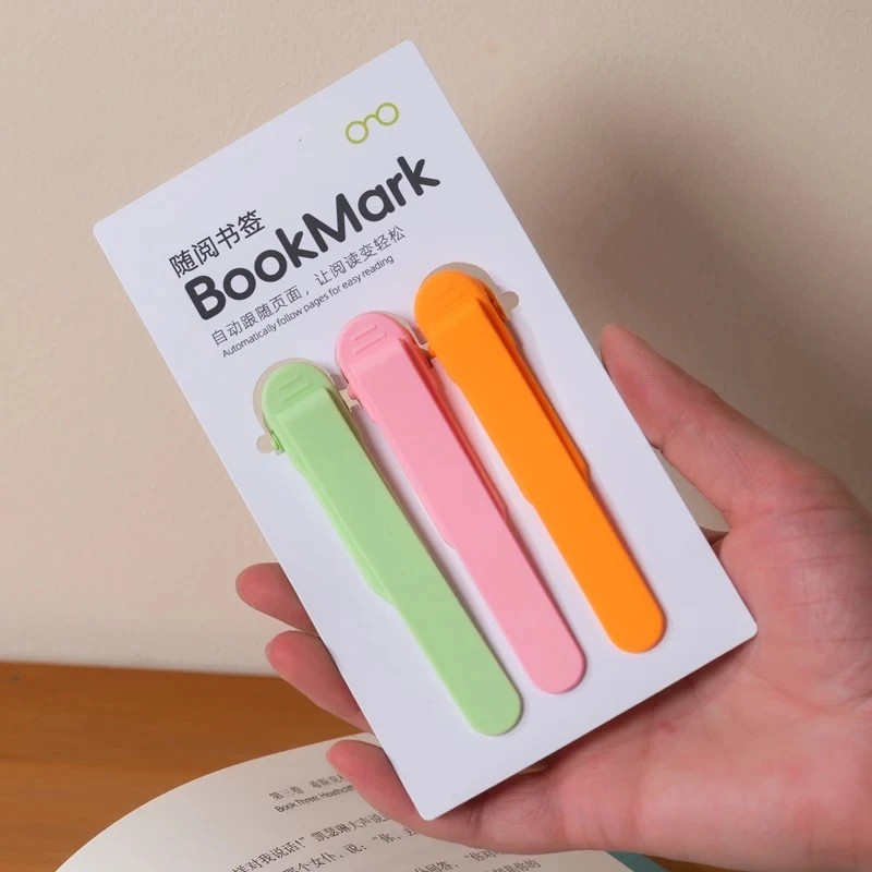Automatic Silicone Bookmark Colorful Reading Marker Gift for Book Lovers
