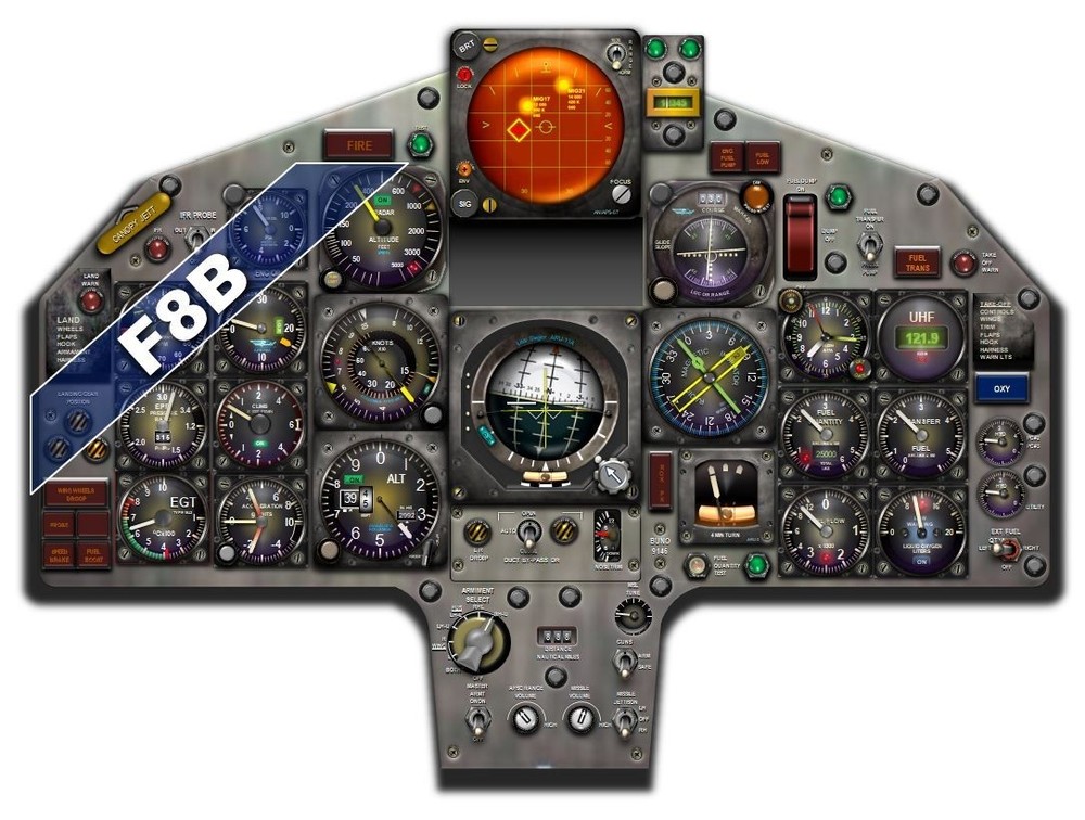 F8/F8U CRUSADER COCKPIT instrument panel CDkit