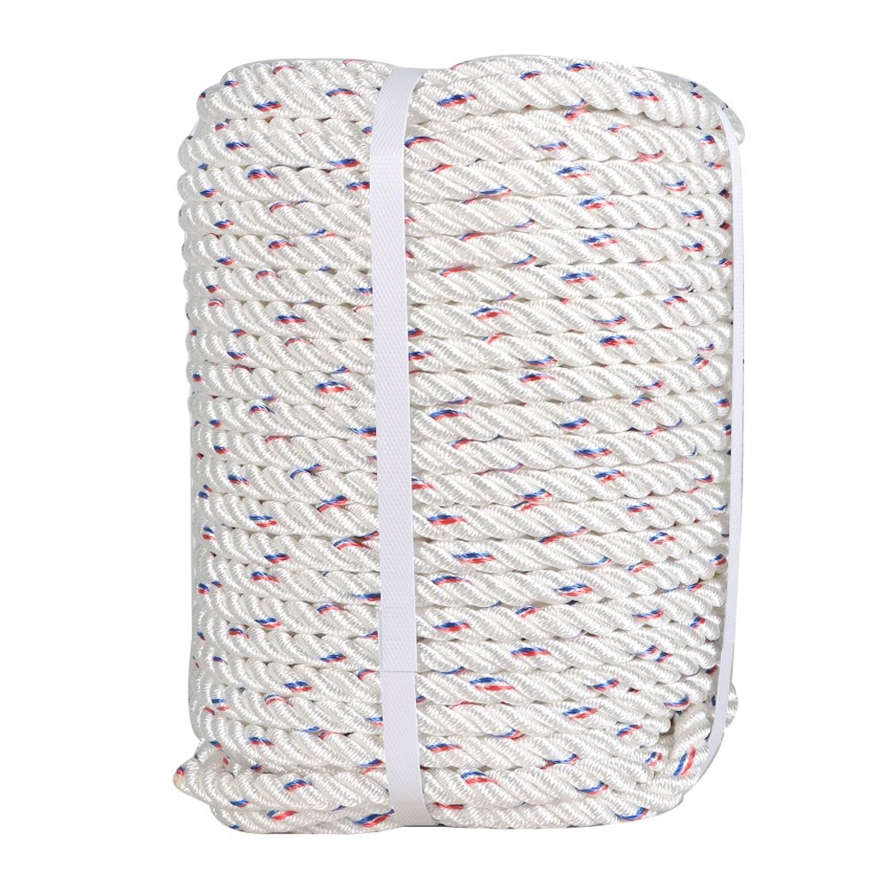 Double Braid Polyester Arborist Bull Rope Pulling Rigging Line 7200Lbs 5/8"×150'