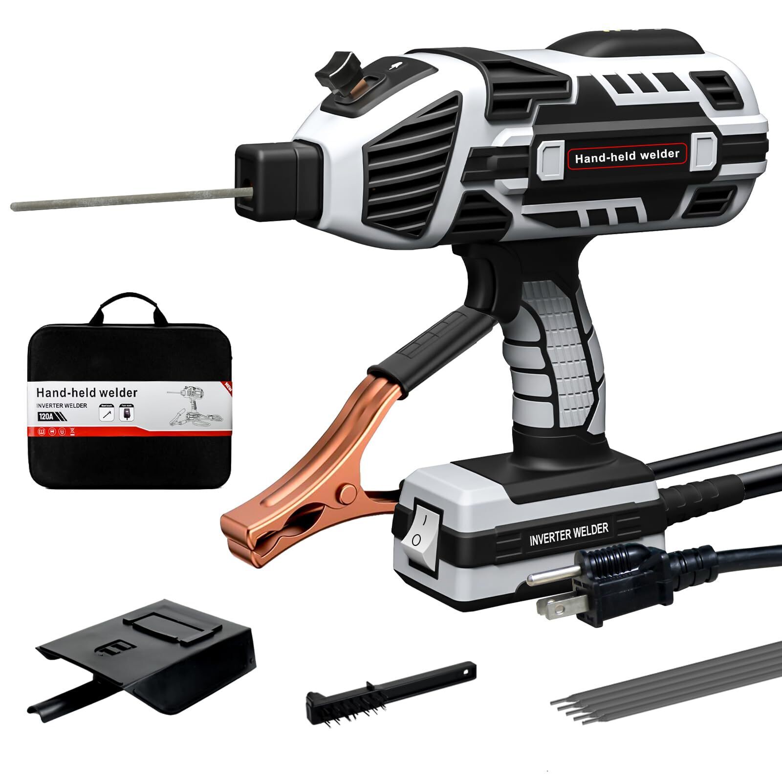 YesRight 120A Portable Handheld Welder Kit, 110V ARC Welding Machine & Tool Box