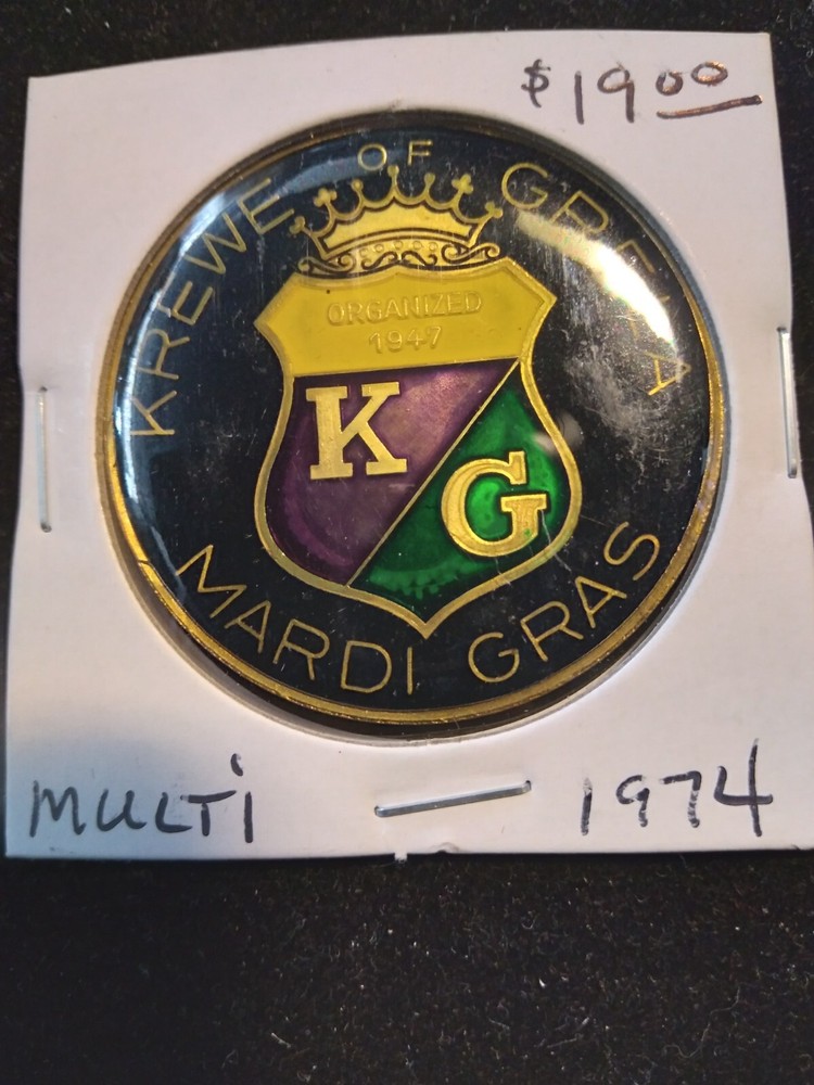1974 Grela Multicolor Doubloon - Mardi Gras