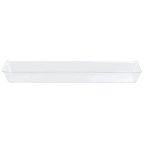 HUBERT Basket Liner Rectangular Clear PETG Plastic- 18"L x 6"W x 2 1/2"H