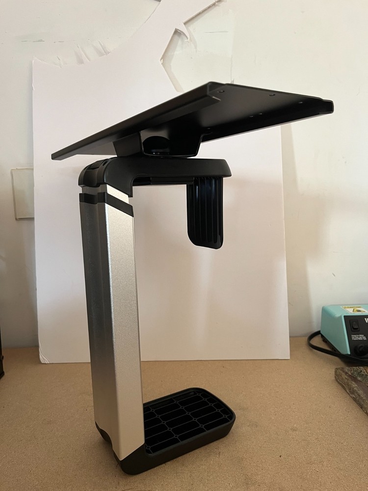 Humanscale CPU600 Adjustable Under-desk CPU Holder Black/Silver with mount Plate