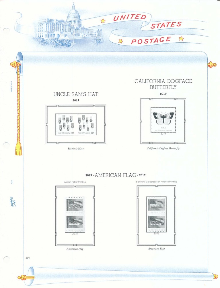 WHITE ACE 2019 US Regular Issue Singles & Coil Pairs Album Supplement RSC-43