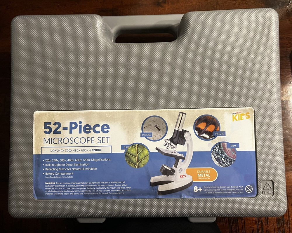 AmScope Kids 52-Piece Microscope Set