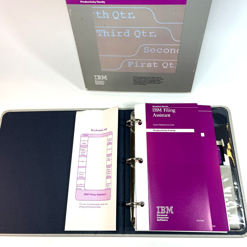 1984 IBM Filing Assistant, Productivity, Writing Version 1.01 Floppy Disk