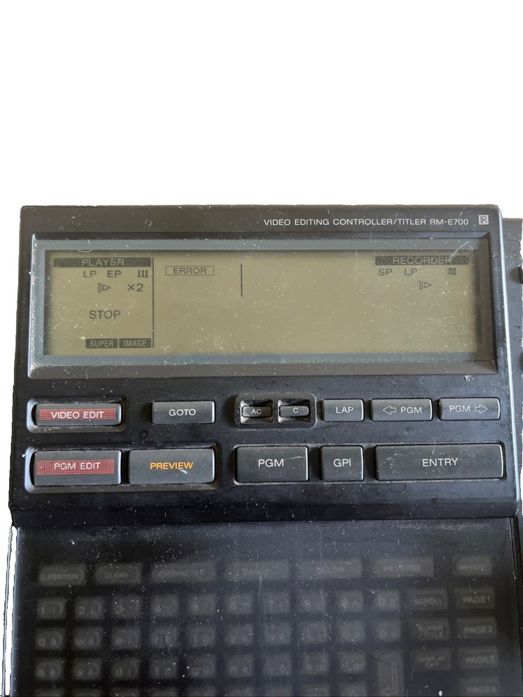Sony RM-E700 Video Editor Controller/Titler w/ Power Adapter