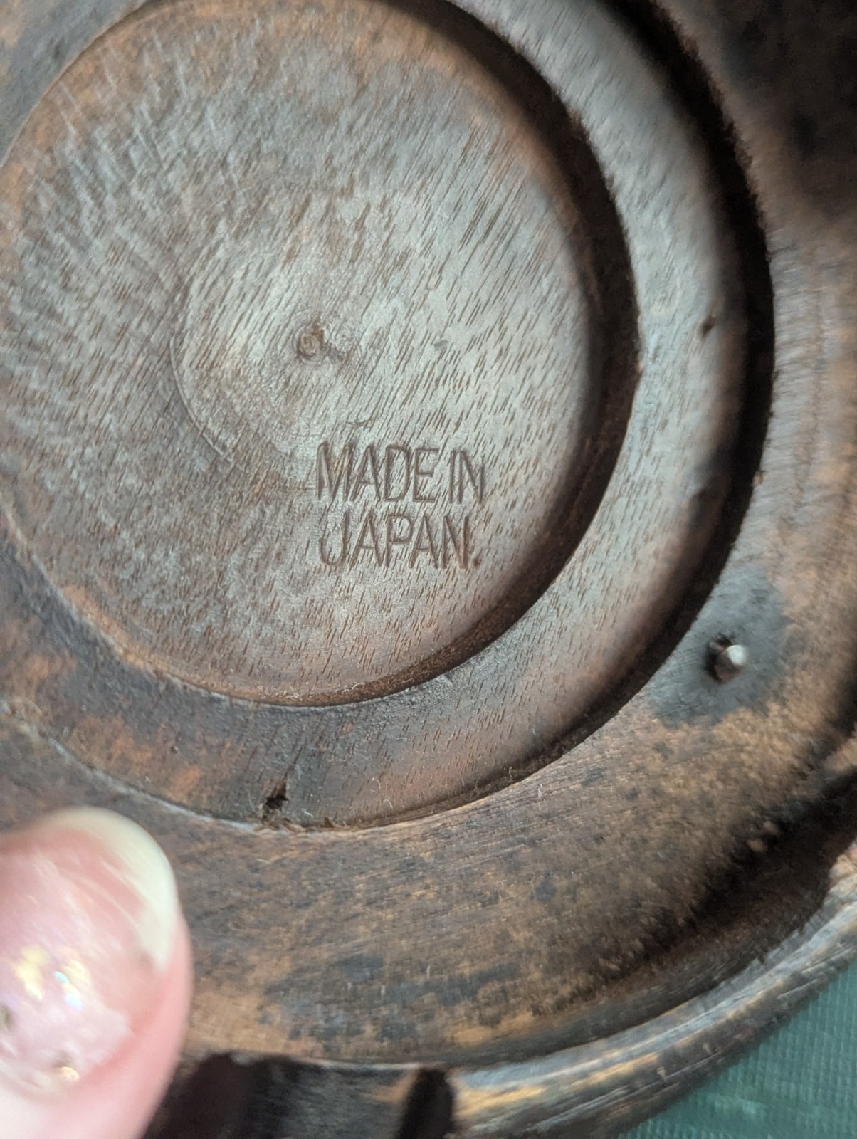 Vintage Japanese Carved Wood Display Stand Kadai for Vase or Bonsai