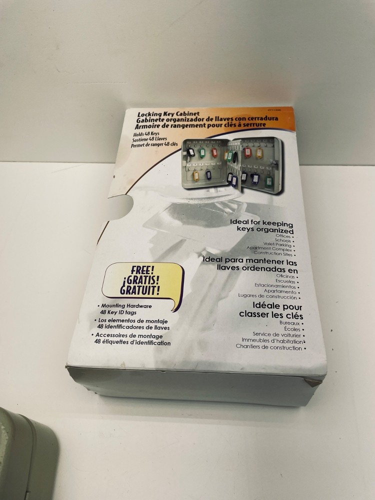 Locking key cabinet holds 48 keys