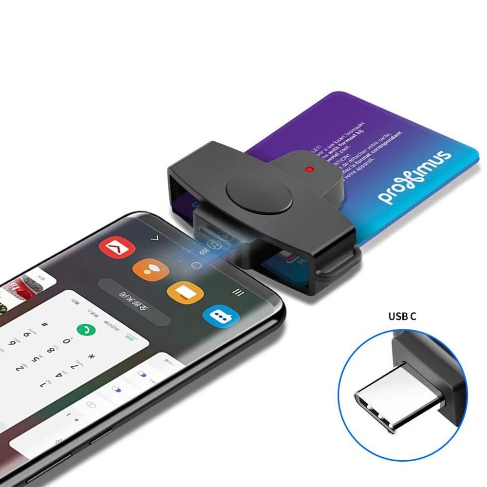 USB-C CAC DOD ID Credit Card Smart Card Reader Sim Card Cloner Type C Adapter E