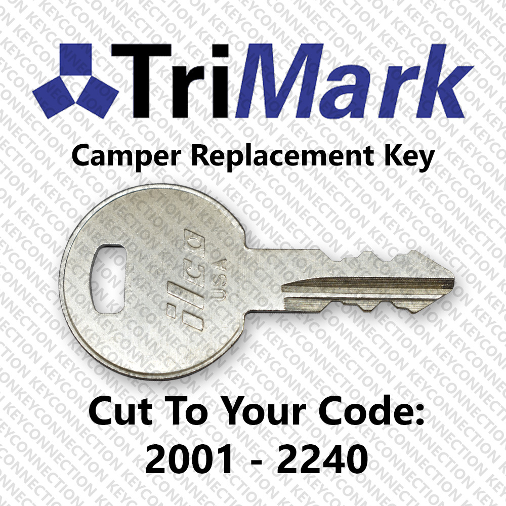 Trimark Camper Replacement Key Cut to Your Code 2001 - 2240