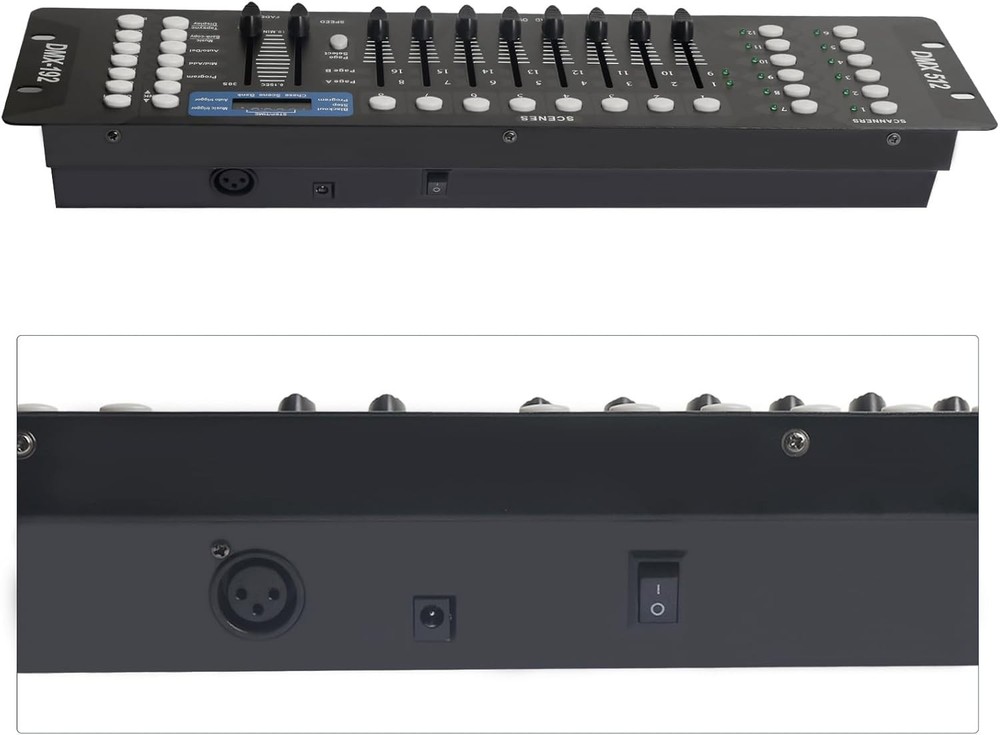 Lightweight DMX Lighting Console: 192 Channels with Easy Programming & Cables