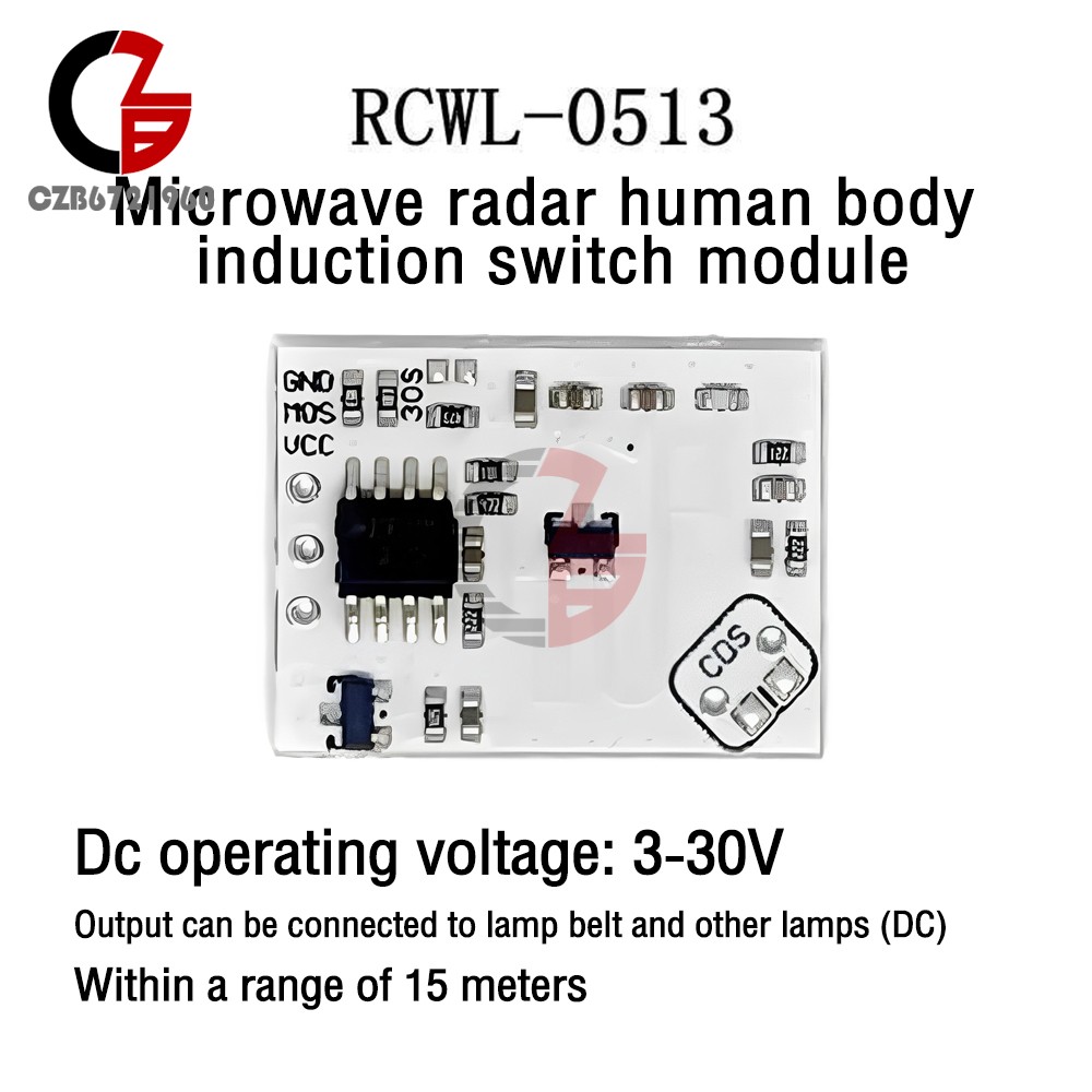 DC3-30V RCWL-0513 Microwave Radar Sensor Module Smart Sensor Detector for Lights
