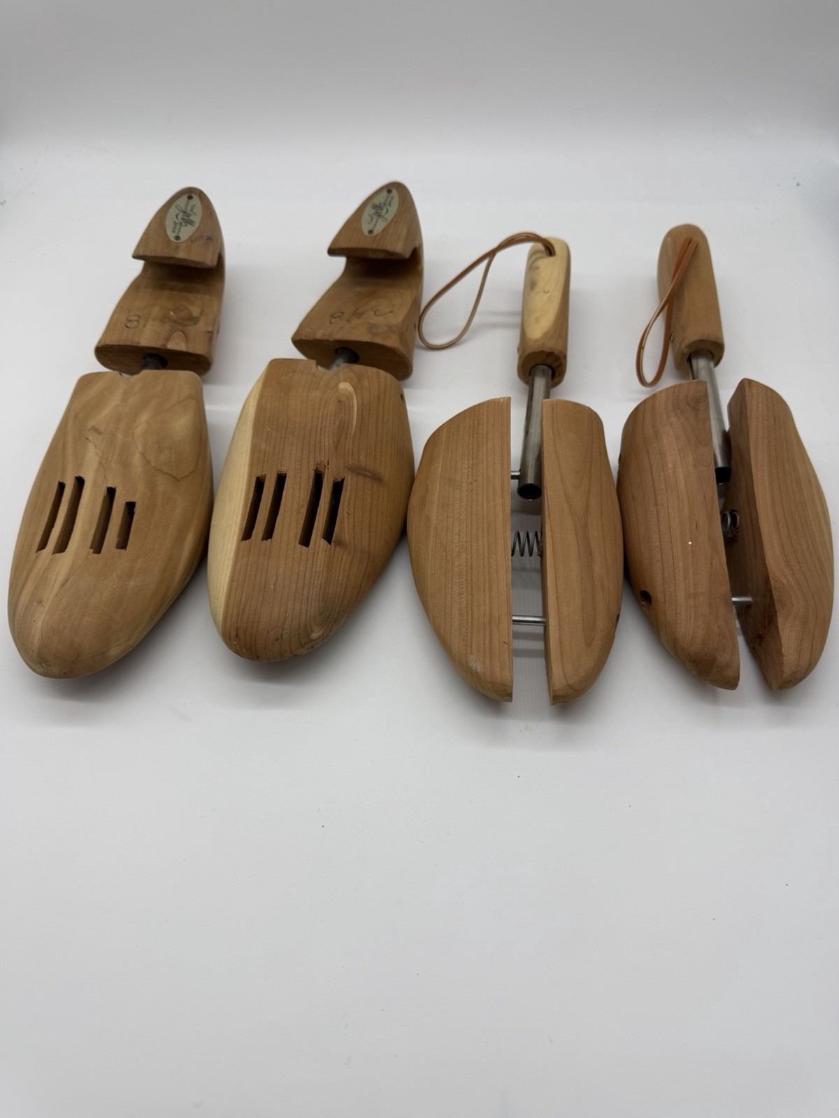 2 Pair Wooden Shoe Tree Johnston & Murphy And Unbranded