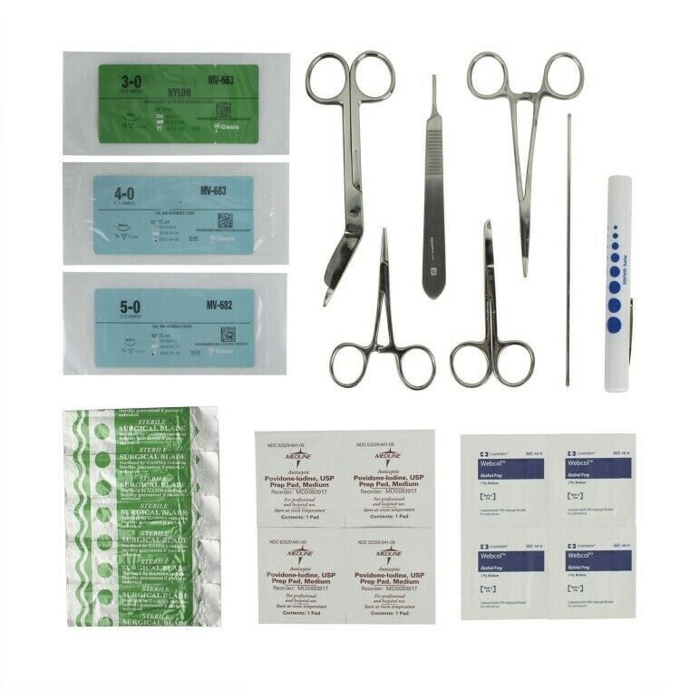 First Aid Kit, Military Suture Set- Advanced Edition, 25 Pieces