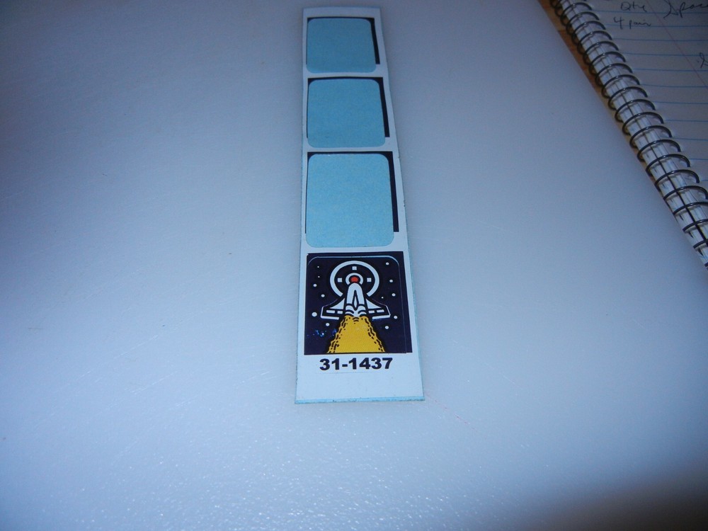 Williams Space Station Pinball Drop Target Decal - NOS