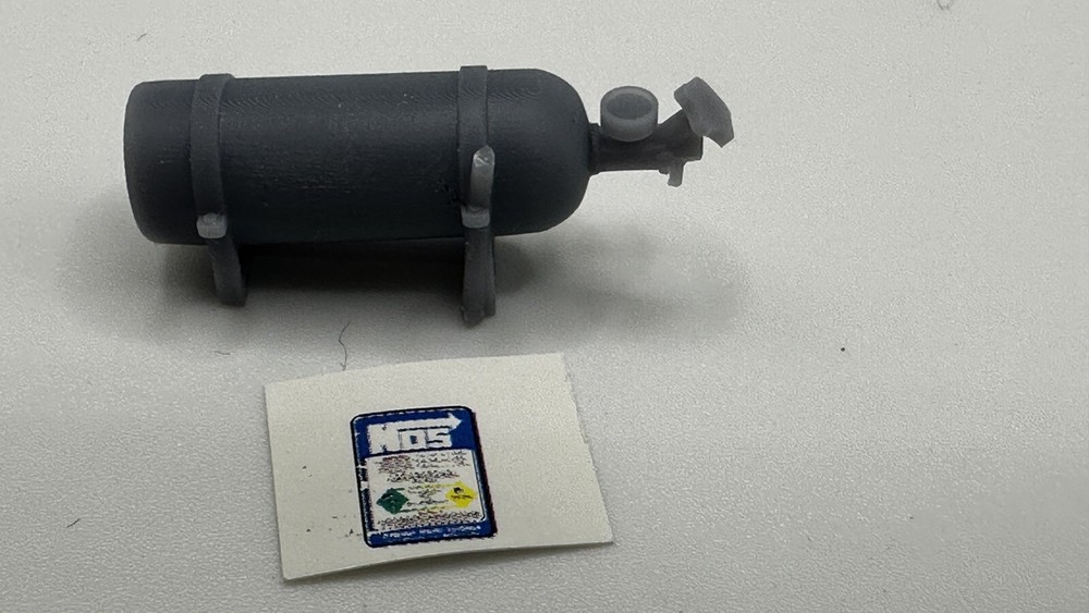 1/25 scale NOS bottle with decal blue