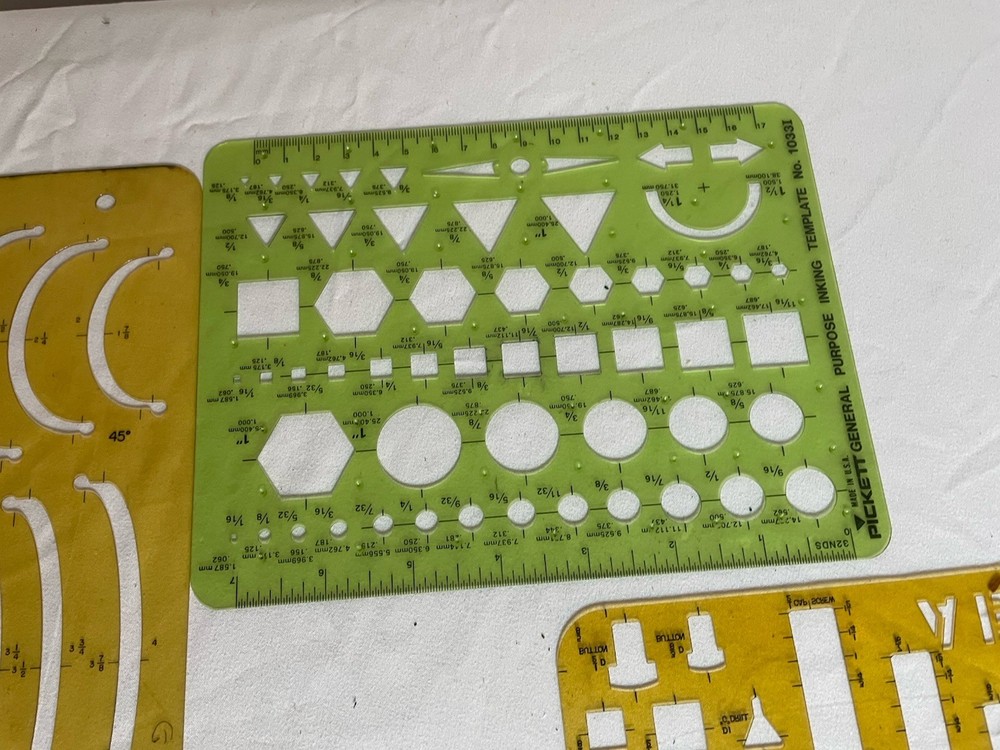 Lot Drafting Drawing Templates RapiDesign Pickett Clear View Automatic Electric