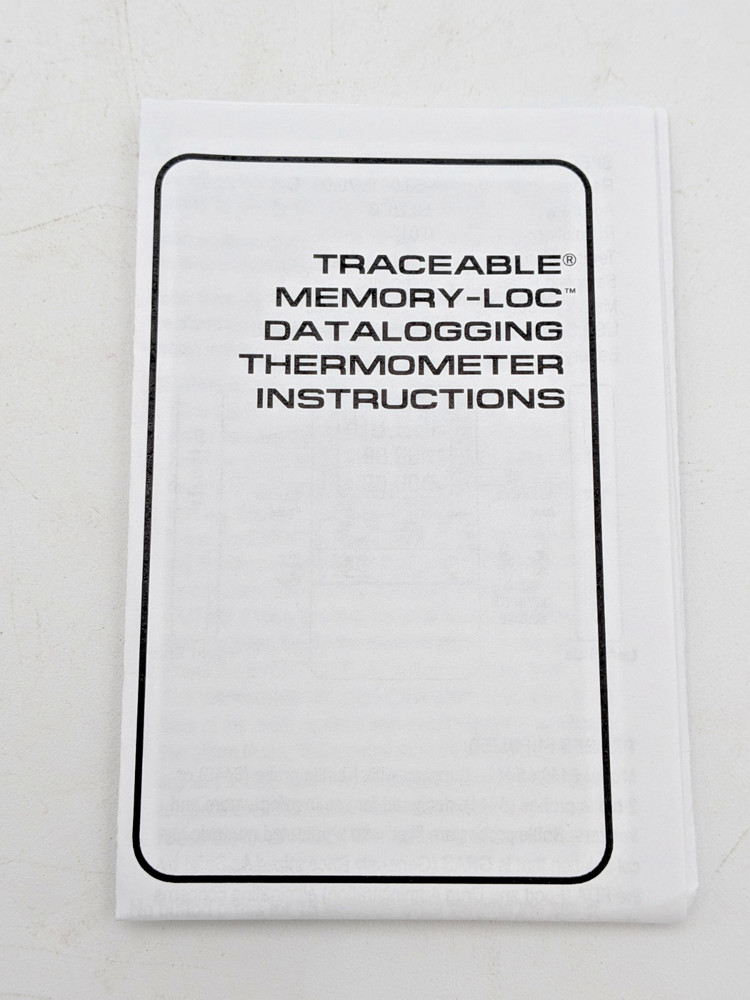 Control Co Traceable Memory-Loc 2 Channel Datalogging Thermometer - 6441 33HP72