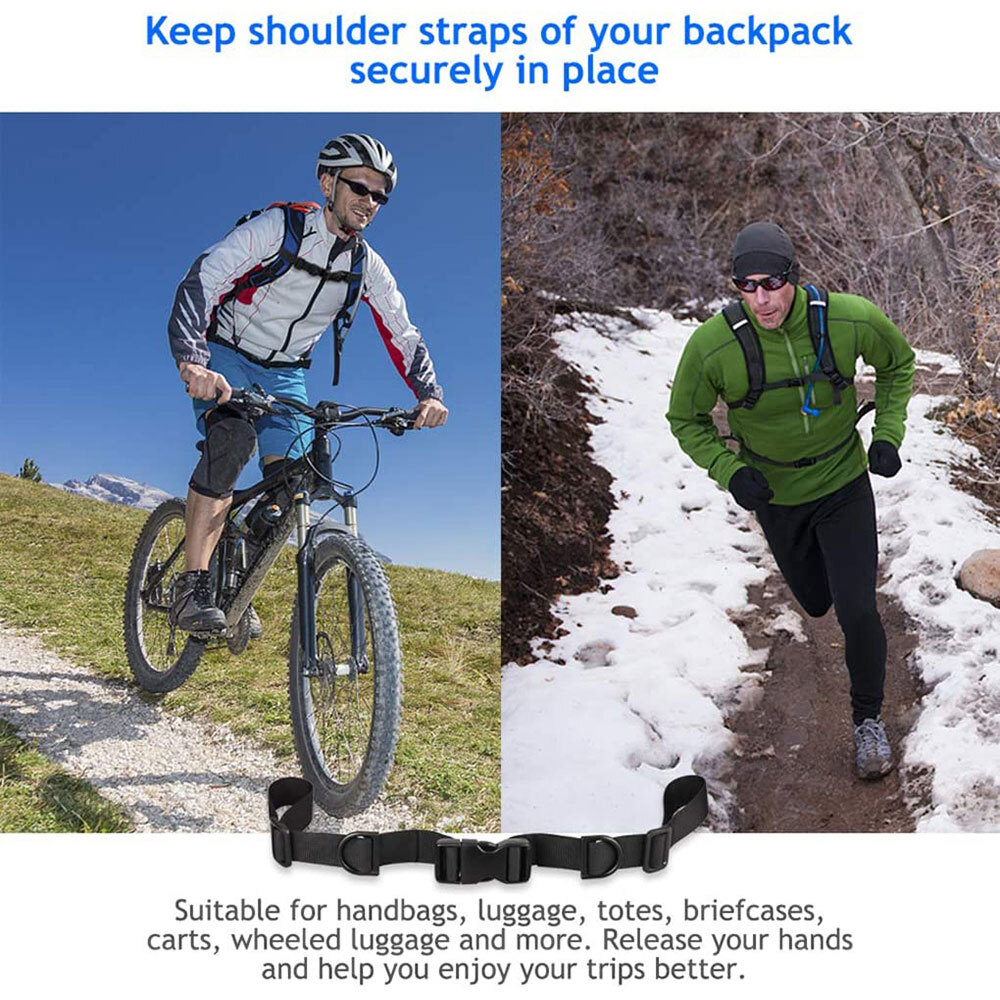 2PC Backpack Chest Strap Heavy Duty Adjustable Backpack Sternum Strap Chest belt