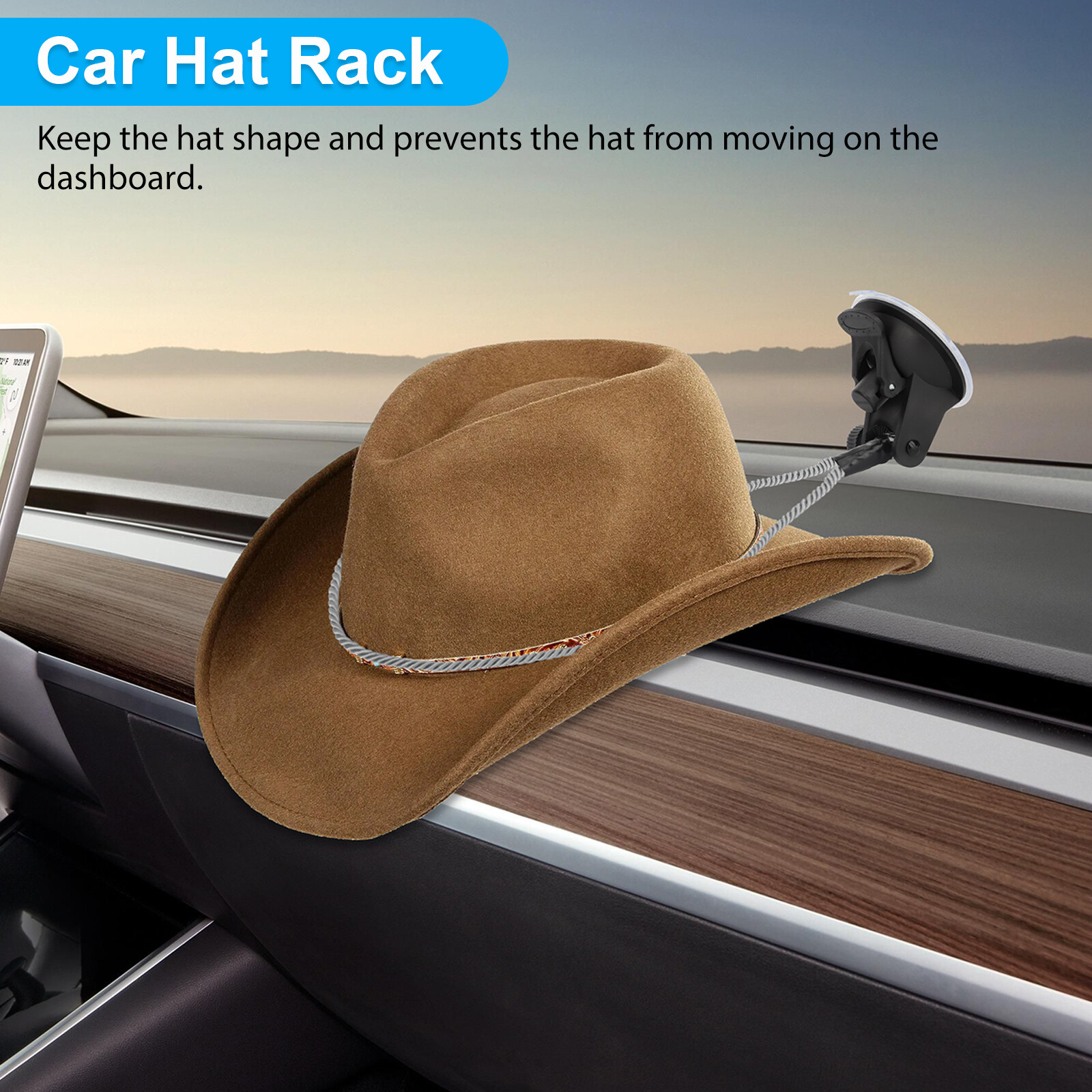 Hat Mounts Cowboy Cap Holder Space Saver Hanger Rack for Home Door Truck SUV Car