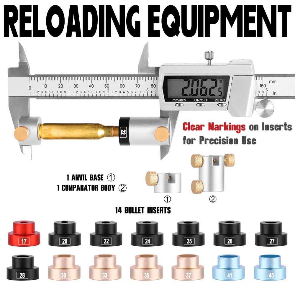 HAWKHONOR Bullet Comparator Kit, Includes 14 16pcs Kit