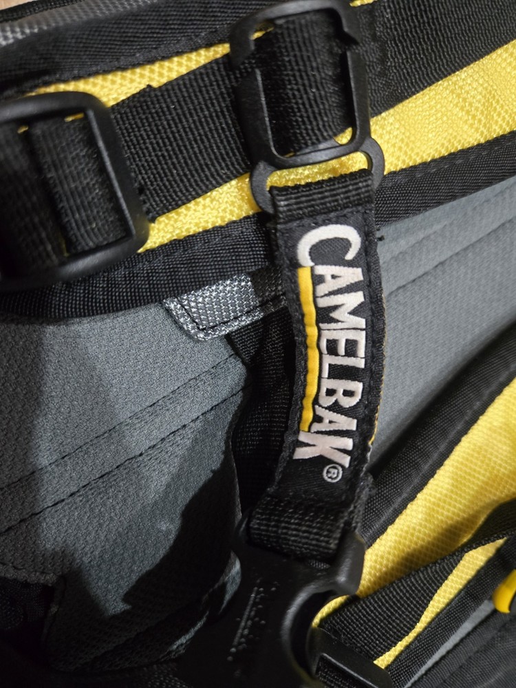 CAMELBAK Fourteener Backpack Yellow Grey Hydration Pack Hiking 3L Bladder EUC