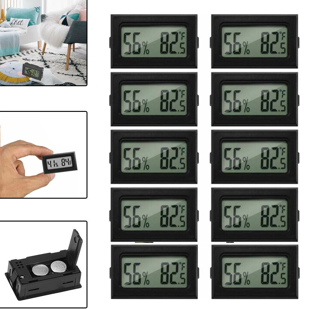 10Pcs Mini Hygrometer Thermometer Digital Centigrade Temperature Humidity Meter