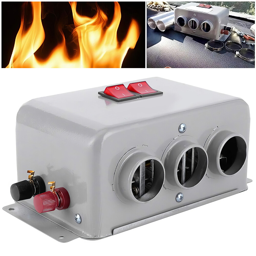 800W Electric Car Heater 3 Hole 12V DC Heating Fan Defogger Defroster Demister