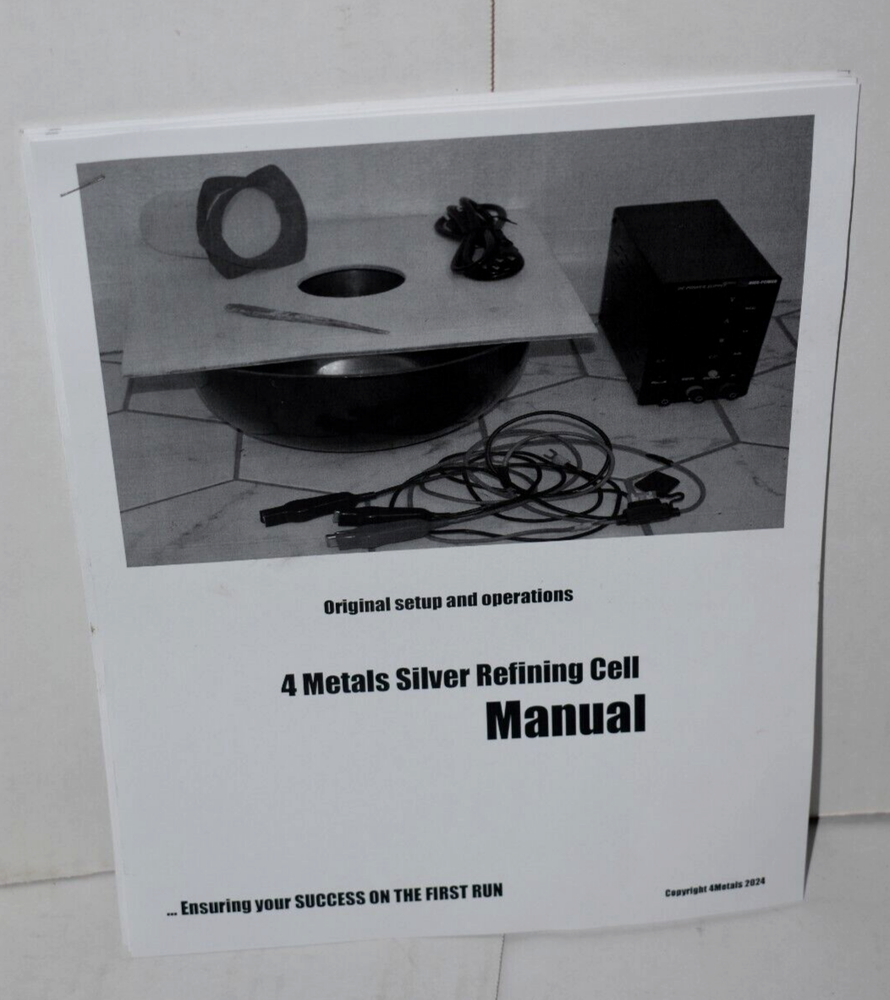 PRO Silver Electrolytic REFINING Purify Scrap CELL Equipment COMPLETE System