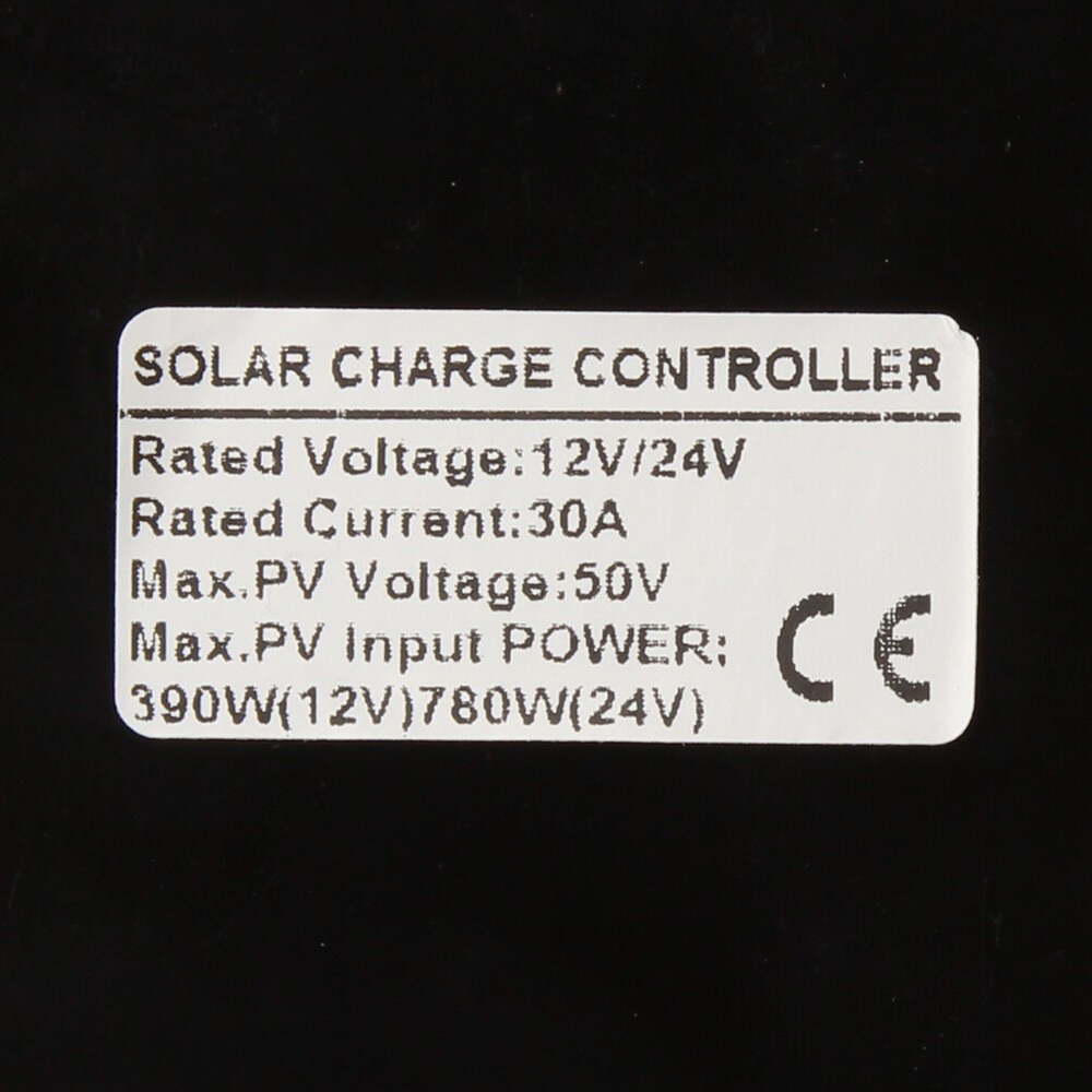 Solar Panel Charge Controller Regulator 12V/24V Auto 30A Battery Regulator LCD